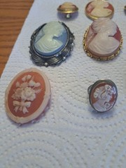 Cameo Vintage 800 Silver Ring, Brooches, Necklace & Earring Rings Judy Lee Group