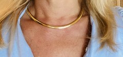 Stunning Vintage 14k Gold Omega Necklace Collar 17.75″ 39 grams