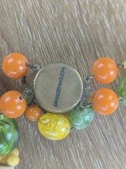 1950 Fruit Salad Tutti Fruity Bead Necklace Lucite Bakelite West Germany MCM