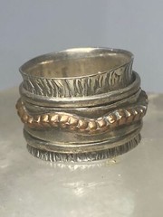 Spinner band ring stackers band sterling silver women girls