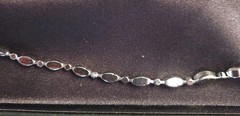 Vintage Silvertone and Marquise Rhinestone Necklace