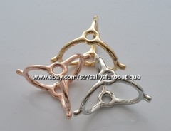 Sally’s Quality 100% Copper Scarf Ring Triangle Buckles Brooch For Silk Scarves