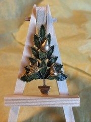 Vintage Rare Signed Original By Robert Christmas Tree Brooch-Green Ivy Branches