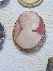 Cameo Vintage 800 Silver Ring, Brooches, Necklace & Earring Rings Judy Lee Group