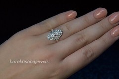 2CT Round Lab-Created Diamond Vintage Art Deco Antique Ring 14K 2-Tone Gold Over