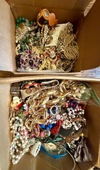 30 lbs Vintage Costume Jewelry Scrap Lot Repair Repurpose Wearable Mixed