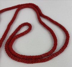 Antique Art Deco Flapper Necklace Seed Beed Tassel 1920’s 54″ Orange/Red Sautoir