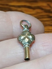 Antique Victorian Gold Filled Pocket Wrist WATCH KEY FOB Charm Pendant Square