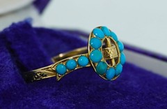 Victorian 15K Turquoise Ring