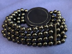 Vtg JTV Stretch Bracelet 6″-8″ Jewelry Interchangeable Magnetic Carved Roses