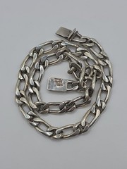 Taxco Mexico Vintage Sterling Silver 925 Chunky Chain Necklace 18″ 97.7g 10mm
