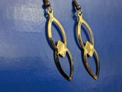 Vintage 1980 Double Marquise Shape Earrings NOS