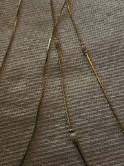 Vintage Double Strand Goldtone Necklace, Medici,around 10inch Each Side 20inch