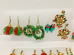Vintage To Modern Lot of 40 Christmas Holiday Pierced Earrings Costume Jewelry