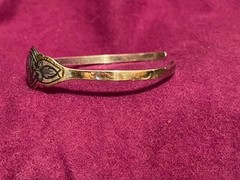 VintageRussian Severnaya Chern Gilded Sterling Silver925 Niello Bracelet Soviet