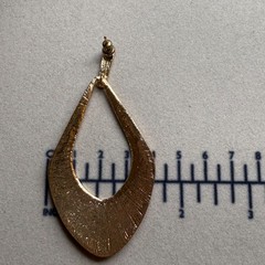 Vintage Gold Tone Orange Enamel Teardrop Drop Earrings Bold Statement Modern Y2K