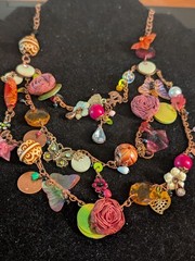 Vintage NY Unique Three Layer Charm Necklace