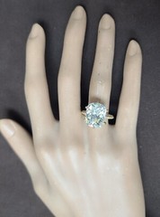 Vintage 18k Yellow Gold Engagement Ring 10.08ct Natural Euro Cut Yellow Diamond