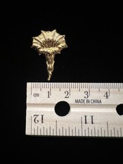 Three Vintage Floral Brass Stampings 22K Gold Plated for Jewelry/Crafting/Decor