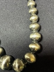 Vintage 14K GP Graduated Gold Bead Necklace 24″ Non-Magnetic 2.0oz Heavy Patina