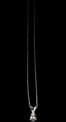 Gorgeous Clear Pear-Cut Teardrop Solitaire Pendant Necklace with Unique Baguette
