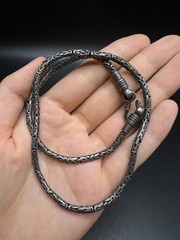 Vintage Byzantine Chain Necklace, Gothic Unisex Chain, Medieval Link Necklace