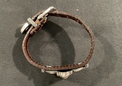 Vintage Brighton Leather Cherub silver-tone bracelet 1995