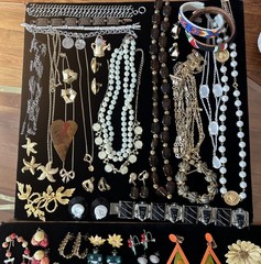 80 Vintage lot jewelry unbranded wearable Trifari Monet Coro Avon Italy Marvella