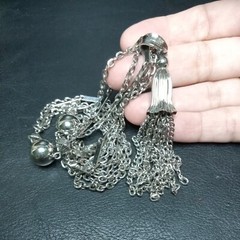 Vintage Jewelery Multiple Chains Necklace Whit Tassel. 8376