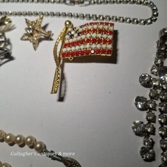 Vintage Costume Jewelry brooch Lot + Etc Rhinestones Earrings bracelet Necklace