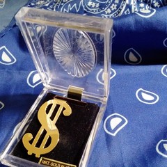 18KT Gold Plated Gold Dollar Sign Fashion Jewelry Pin Brooch