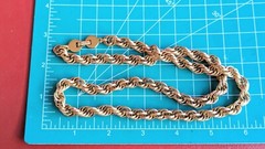 Vintage Classic MONET 24″ Chain TWISTED ROPE Gold Tone NECKLACE