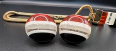 Designer Vintage! 1970s Lanvin Paris Mod Lucite Necklace &clip back earrings set