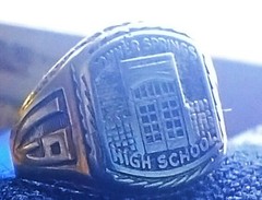 Vintage ArtDeco 1931 Bonner High School Signet Ring 10KGold 6 Grms Rare PreWWII