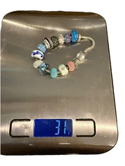 Michael Anthony Sterling Silver Memories Charm Bracelet & 12 charms 7,5 in 31g