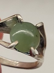 Po Ho Co Sterling Silver Vintage Jade Ring