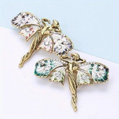 Vintage Art Nouveau Style Fairy Nymph Pendant Brooch Shawl Pin Jewelry Gift