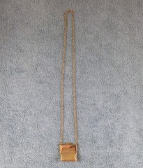Vintage Gold Tone Necklace Oval Link Mesh Mini Purse Coin Pouch 28″
