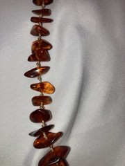 Vintage Natural Baltic Honey Amber Bead Necklace 28” Amber Nuggets 42 grams