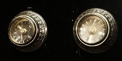 vintage Guglielmo Cini Sterling earrings clip on COMPASS yes they are compesses