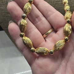 napier necklace Long Yellow Gold Tone Excellent Barely Worn Vtg 1970s-1980s 28″