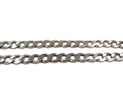 Vtg Sterling Silver 9.2mm Curb Link 22″ Chain Necklace Signed SJ