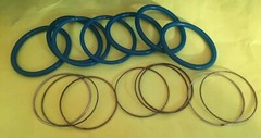 Lot of 15 Vintage Acrylic & Metal Bangle Bracelets