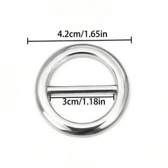 3Pcs Metal Scarf Ring Clips Multi-use Round T-Shirt Tie Buckle Clothing Holder