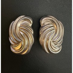 Vintage TAXCO Sterling Silver Earrings Clip Ons Mexico 26g