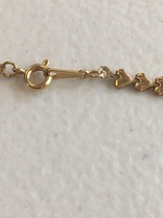 Avon Endless Heart Chain Necklace Gold Tone Vintage