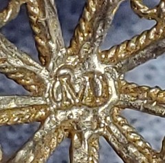 925 MD Vermeil Filigree Drop Earrings 1.5in Sterling Silver 5g Gold Wash Estate