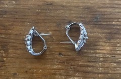 vintage sterling silver flower earrings