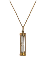 Vintage Style Brass Working Hourglass Necklace 32″
