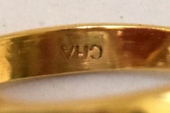 Antique Victorian 14K Solid Gold, Diamonds and Large Natural Undyed Coral Ring